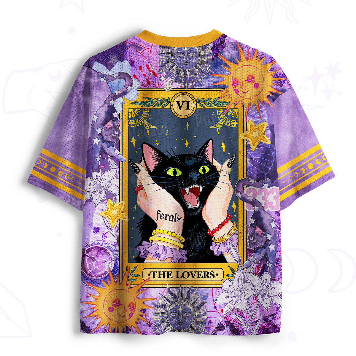 Purplehecate The Lovers Tarot Feral Cat Mesh Jersey
