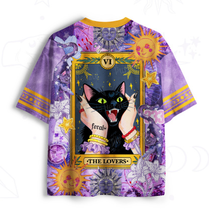 Purplehecate The Lovers Tarot Feral Cat Mesh Jersey