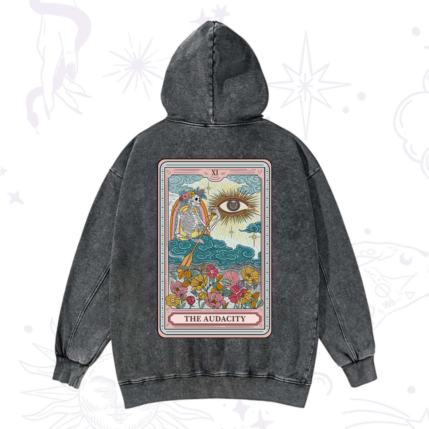 Magic Purplehecate The Audacity Tarot Washed Hoodie