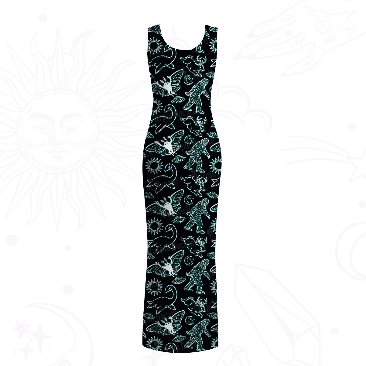 Purplehecate Cryptid Mesh Maxi Tank Beach Dress
