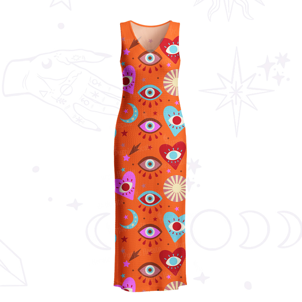 Purplehecate The Enchanted Eye of Love Crochet Knit Maxi Dress