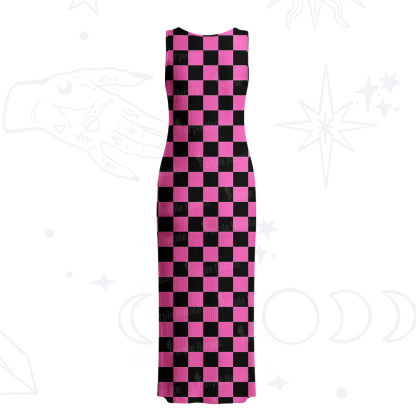 Purplehecate Heart of a Demon Crochet Knit Maxi Dress
