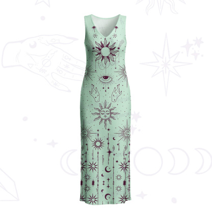 Purplehecate Solar Oracle Crochet Knit Maxi Dress