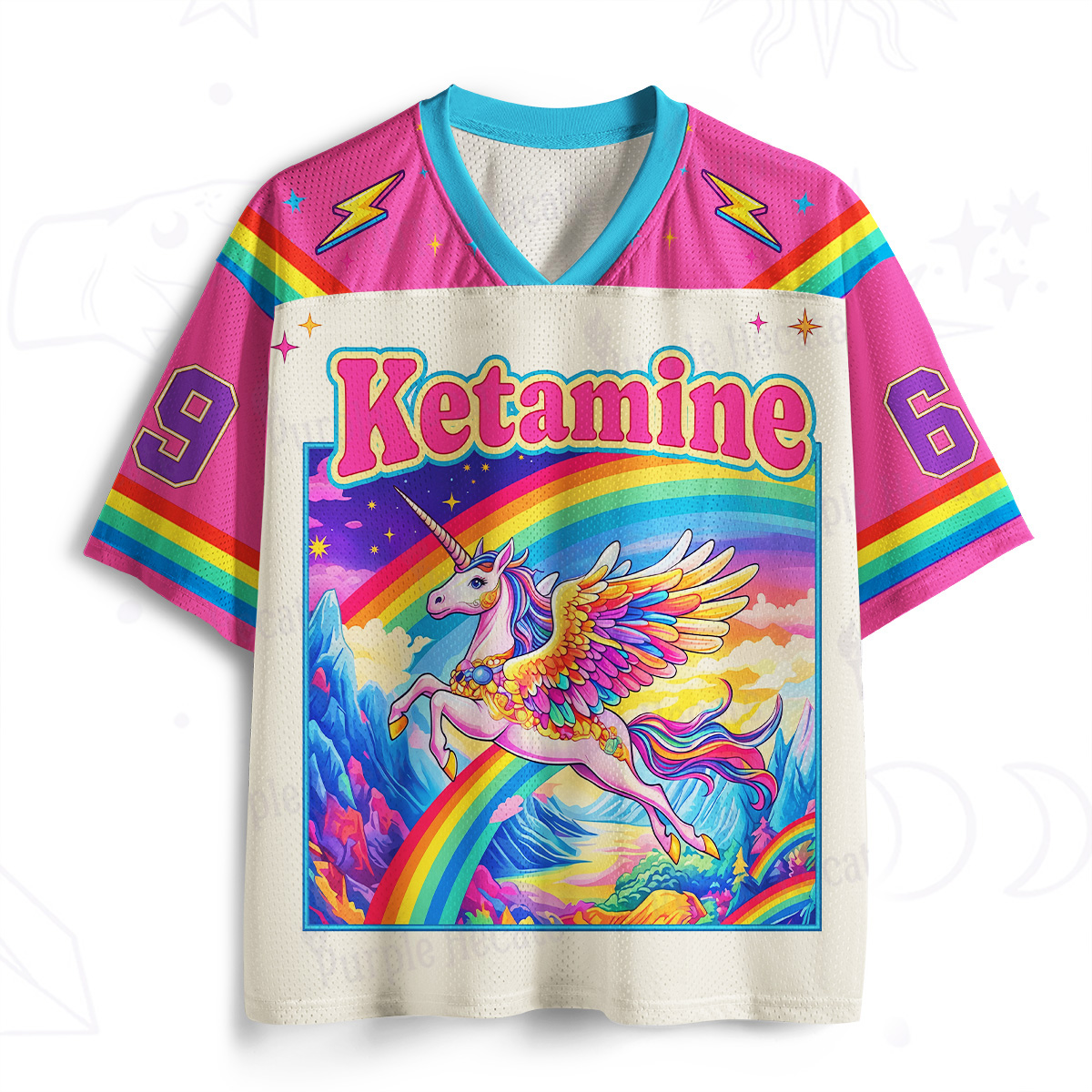 Purplehecate Ketamine Rainbow Unicorn Mesh Jersey
