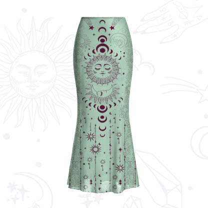 Purplehecate Lunar Eclipse Mesh Mermaid Hem Skirt