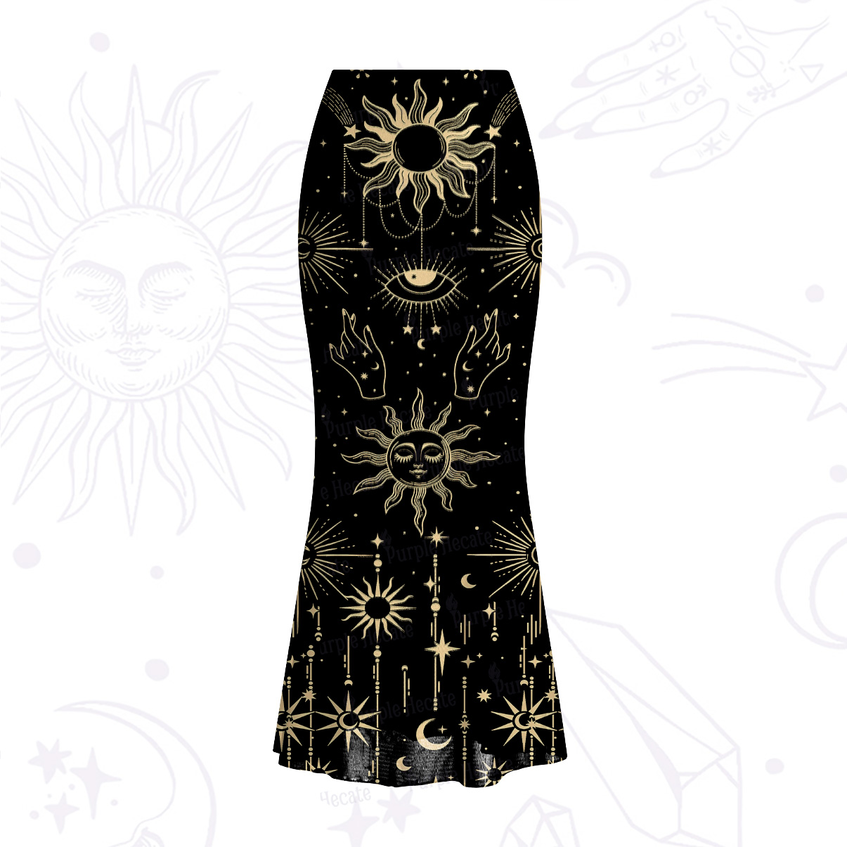 Purplehecate Solar Oracle Mesh Mermaid Hem Skirt