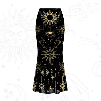 Purplehecate Solar Oracle Mesh Mermaid Hem Skirt
