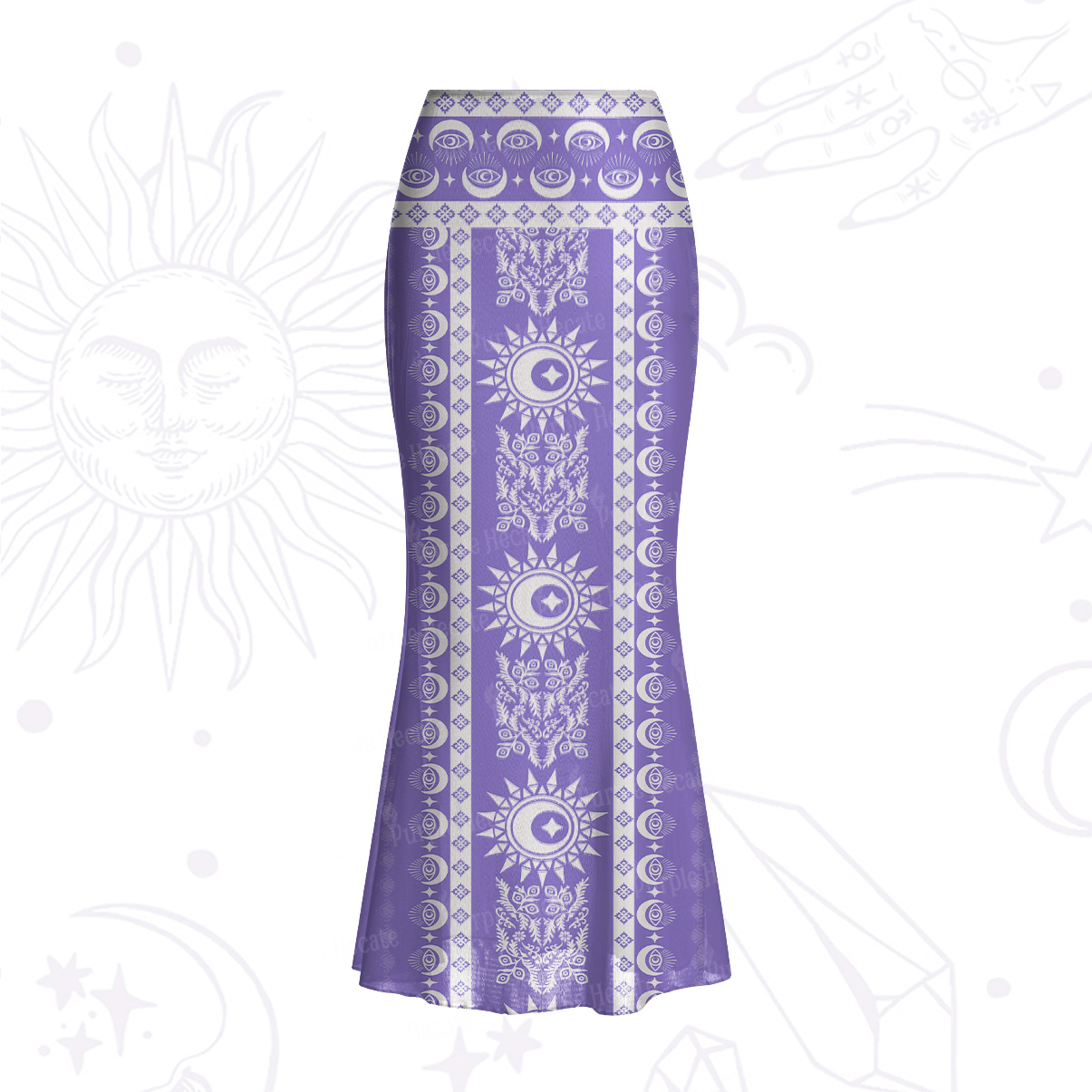 Purplehecate Visionary Sun Mesh Mermaid Hem Skirt