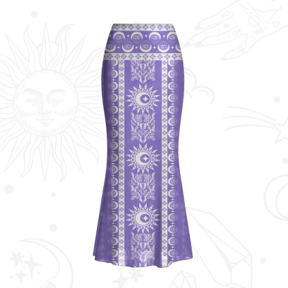 Purplehecate Visionary Sun Mesh Mermaid Hem Skirt