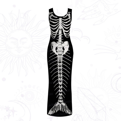 Purplehecate Mystic Mermaid Skeleton Mesh Maxi Tank Beach Dress