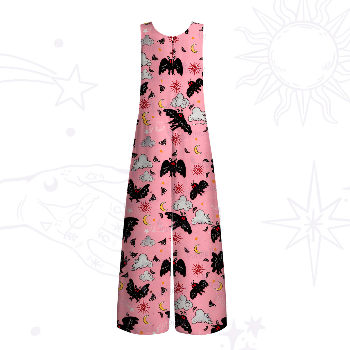 Purplehecate Cryptid Mothman Wide Leg Jumpsuit