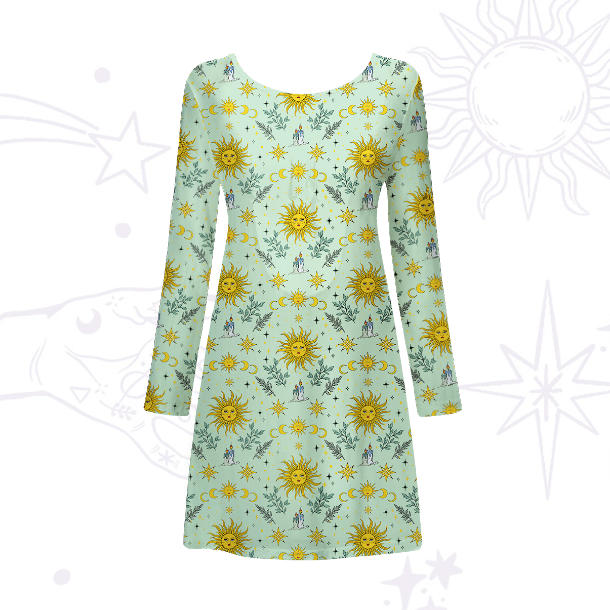 Purplehecate Magic Sun Beachwear Cover-Up Dress