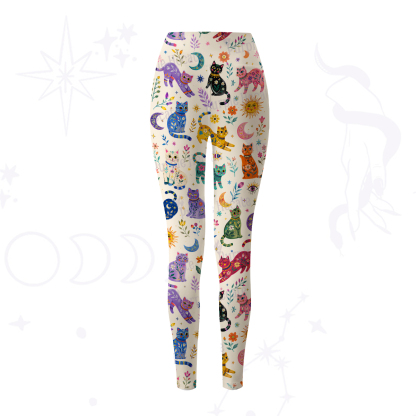 Purplehecate Rainbow Magic Cats Yoga Pants