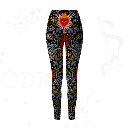 Purplehecate Sacred Flame Heart Yoga Pants