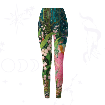 Purplehecate Mystic Secret Lily Fairy Forest Yoga Pants