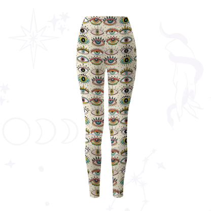 Purplehecate Evil Eye Pattern Yoga Pants