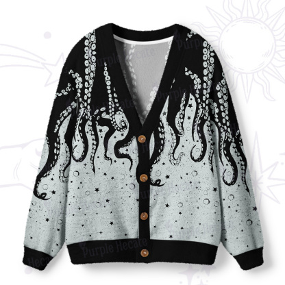 Purplehecate Tentacles of the Deep Ugly Cardigan Sweaters