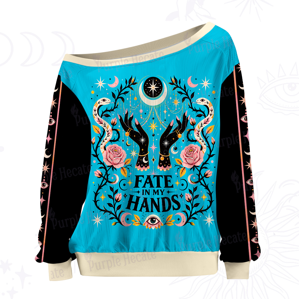 Purplehecate Fate in My HandsOff The Shoulder Graphic Jersey