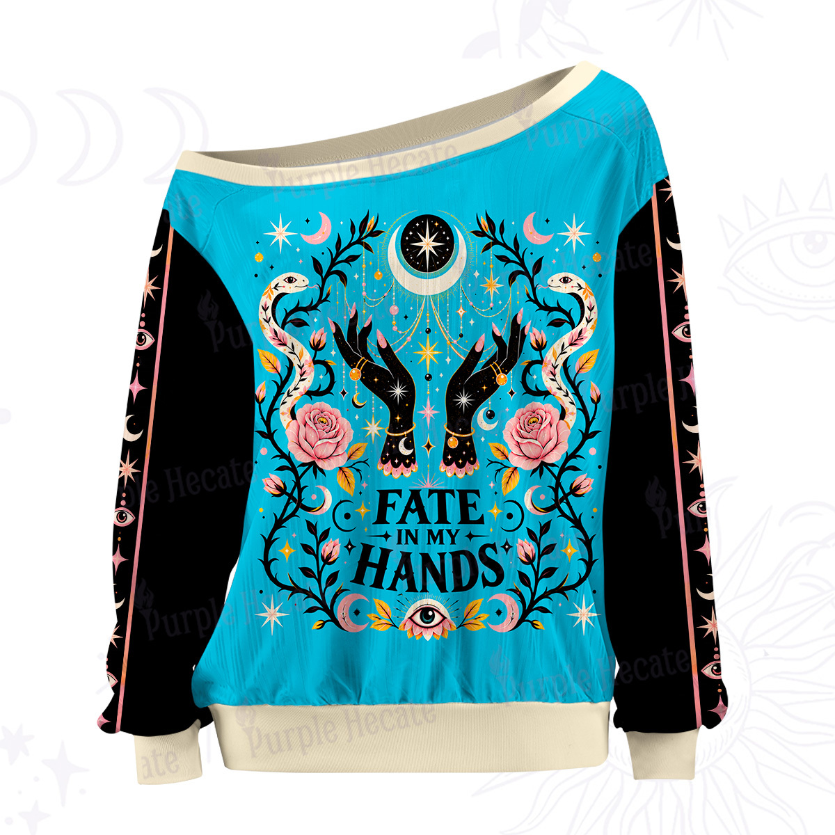 Purplehecate Fate in My HandsOff The Shoulder Graphic Jersey