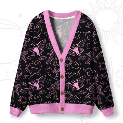 Purplehecate Cryptid Ugly Cardigan Sweaters
