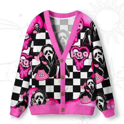Purplehecate Boo Hotline Ugly Cardigan Sweaters