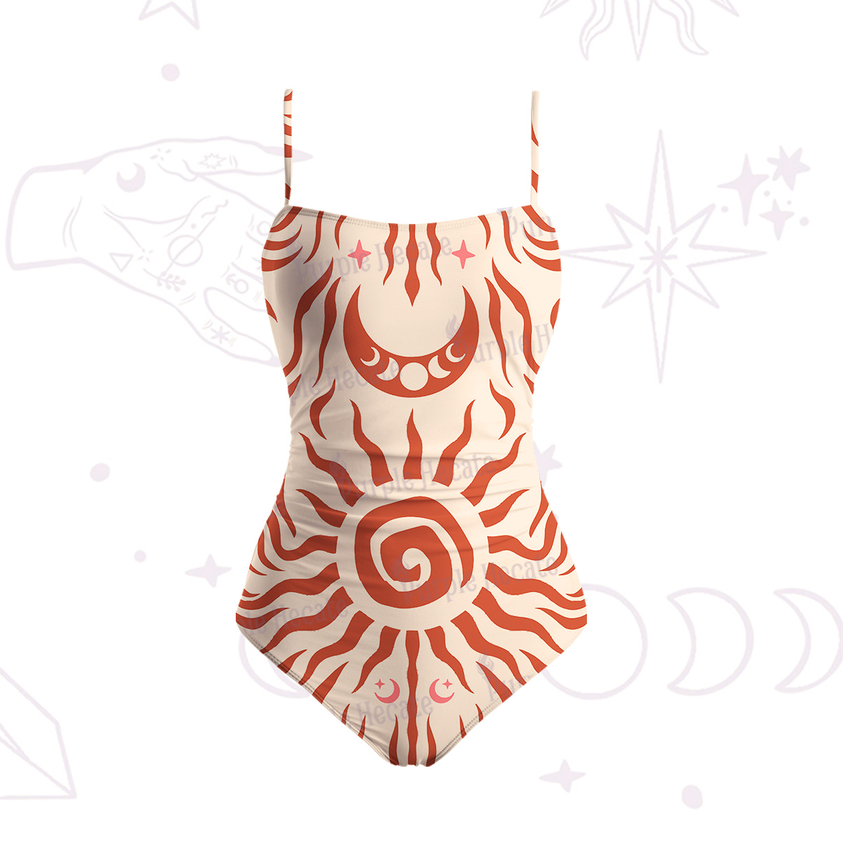 Purplehecate Solar Ritual Slim-Strap Swimsuit