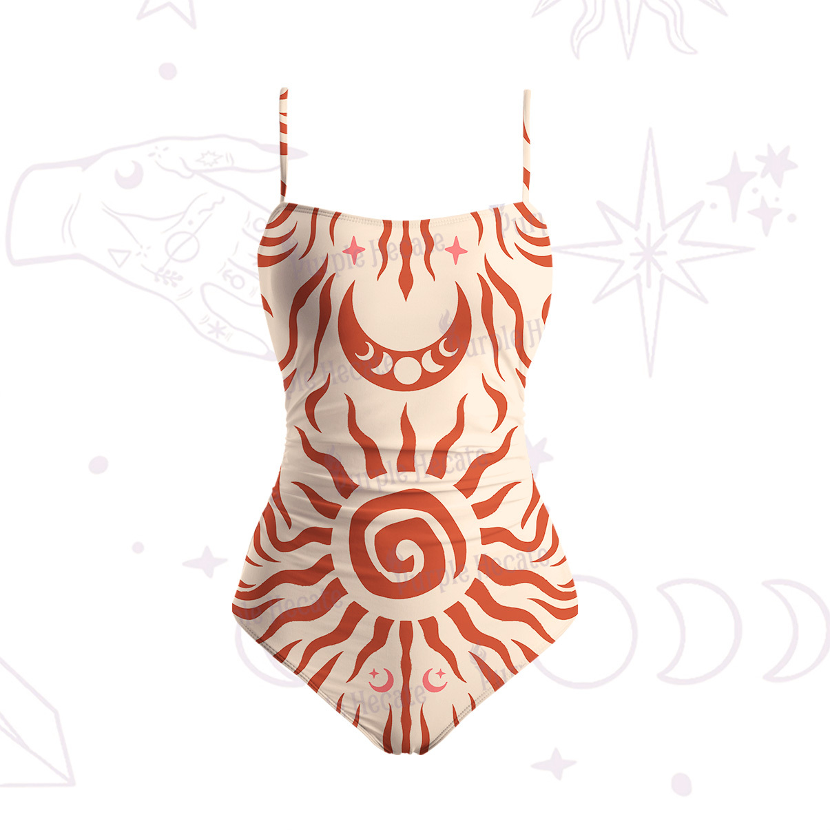 Purplehecate Solar Ritual Slim-Strap Swimsuit