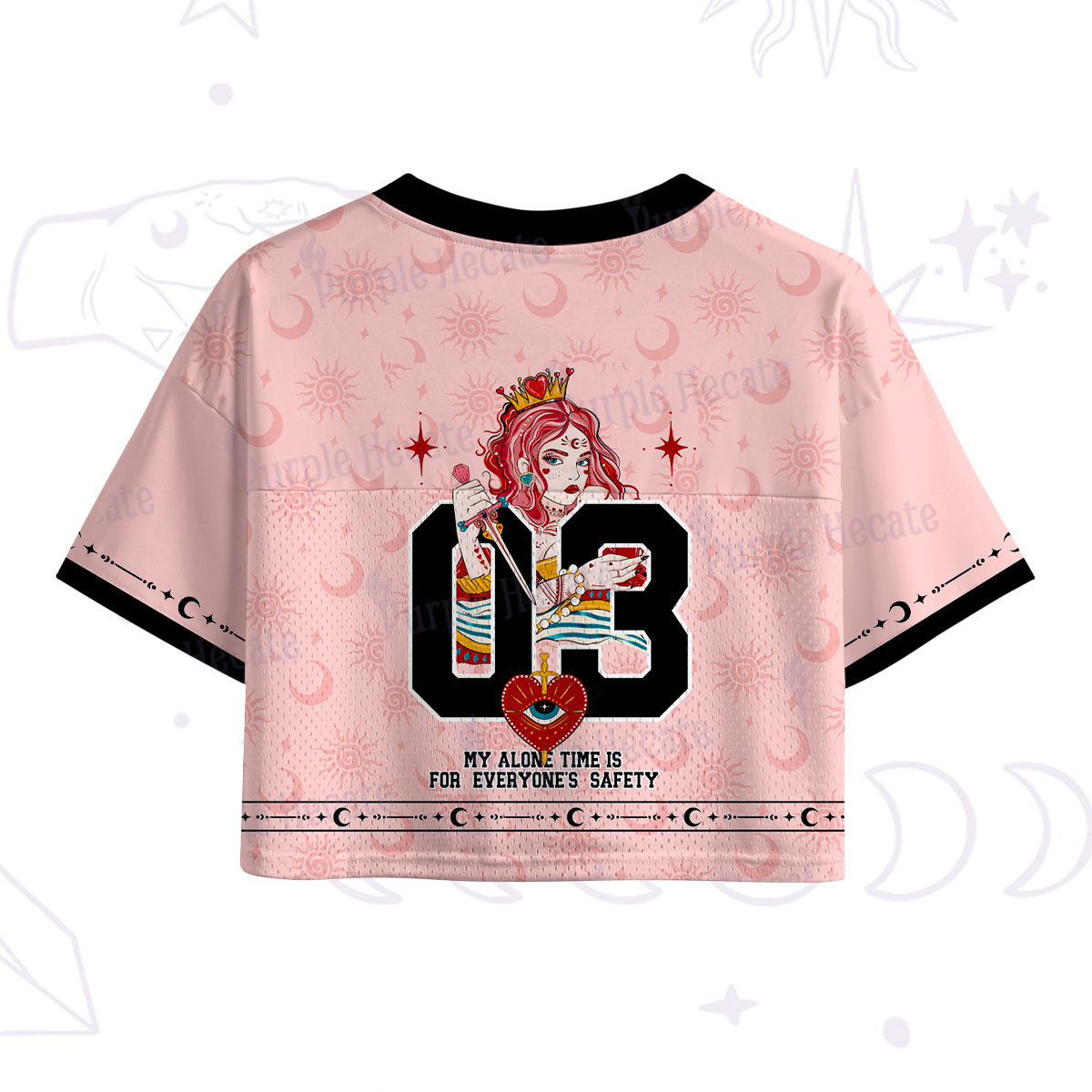 Purplehecate My Alone Time Is For Everyone's Safety Crop Sports Jersey