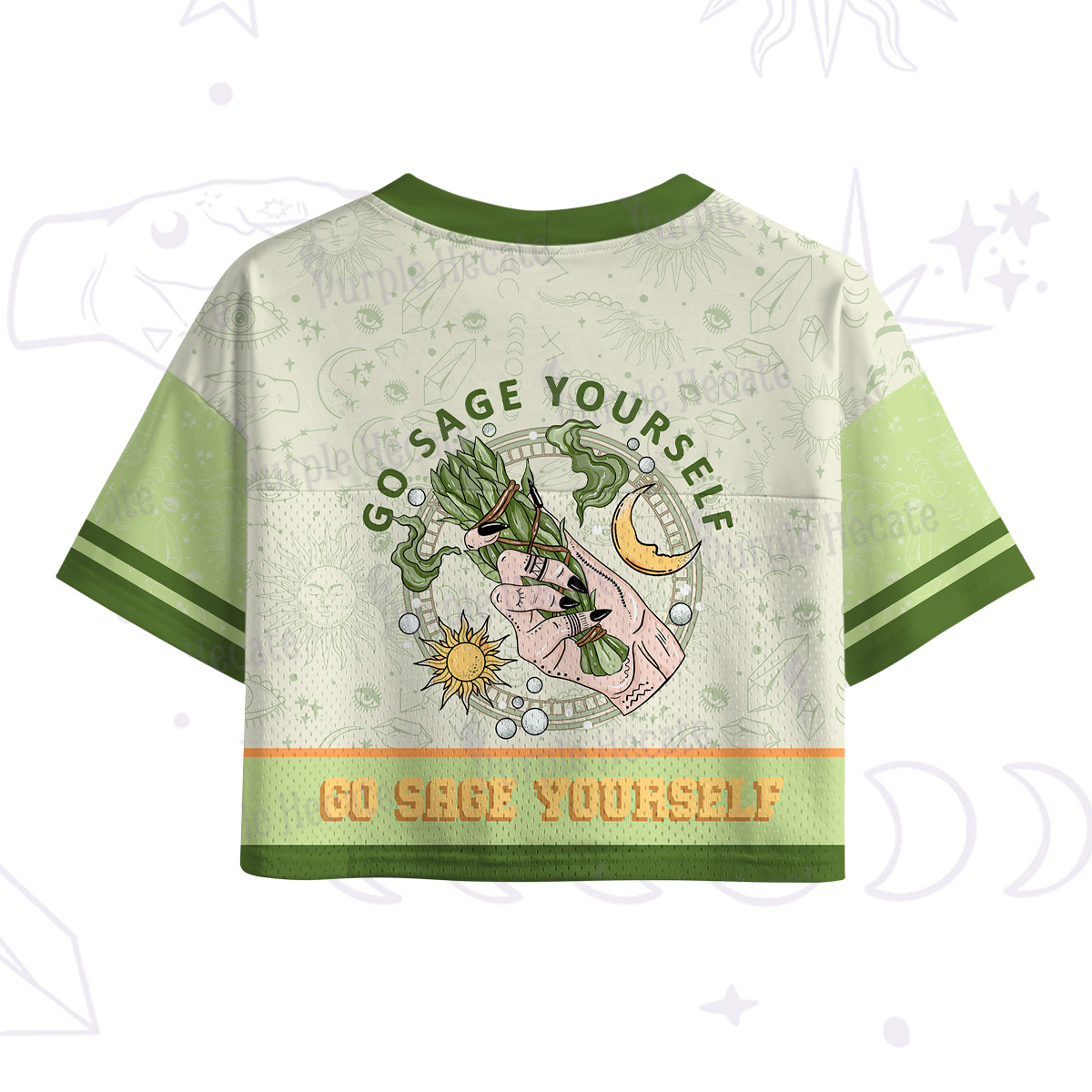Purplehecate Go Sage Yourself Crop Sports Jersey