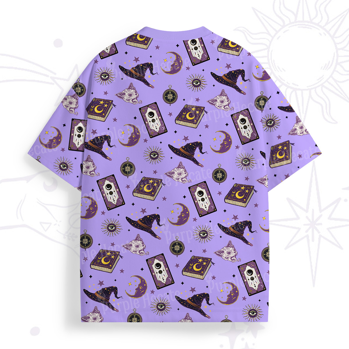 Purplehecate Midnight Witch Tarot All Over Print T-Shirt