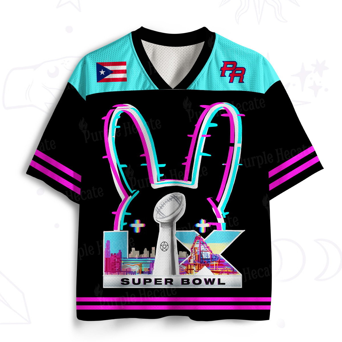 Purplehecate Neon Bunny Beats No.94 Mesh Jersey