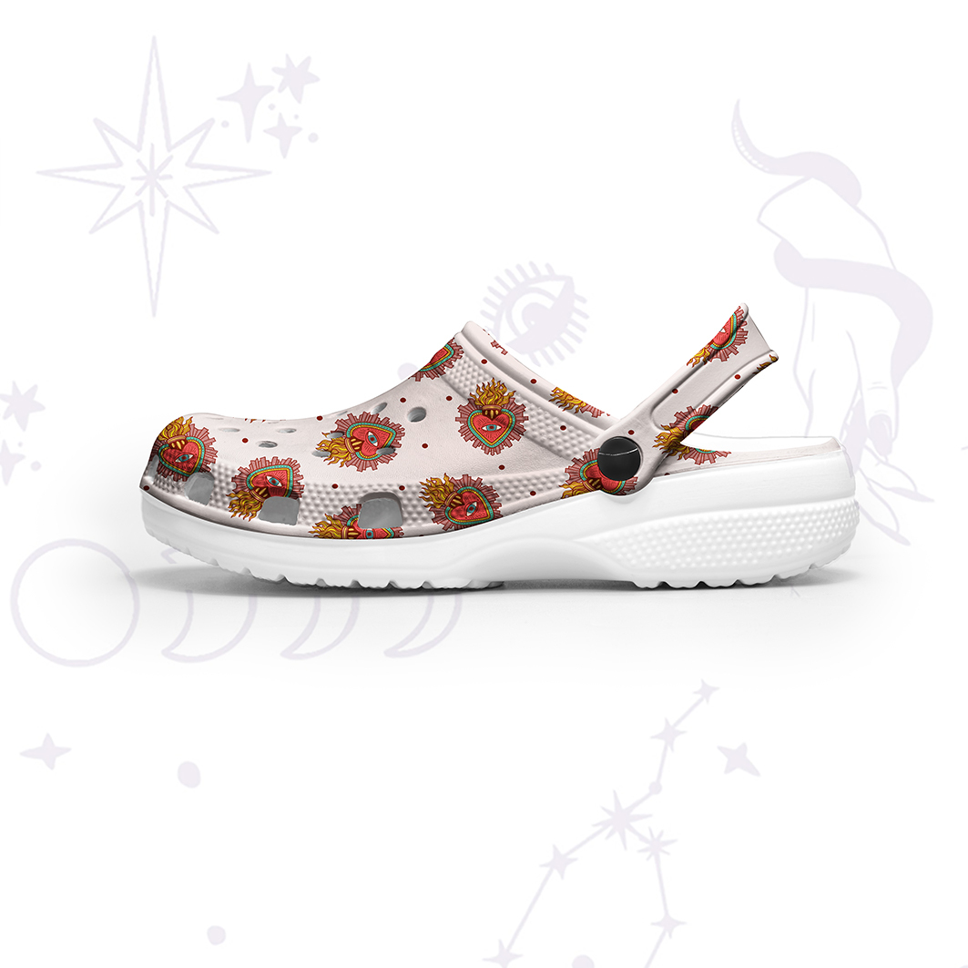 Purplehecate Sacred Heart Rubber Clogs