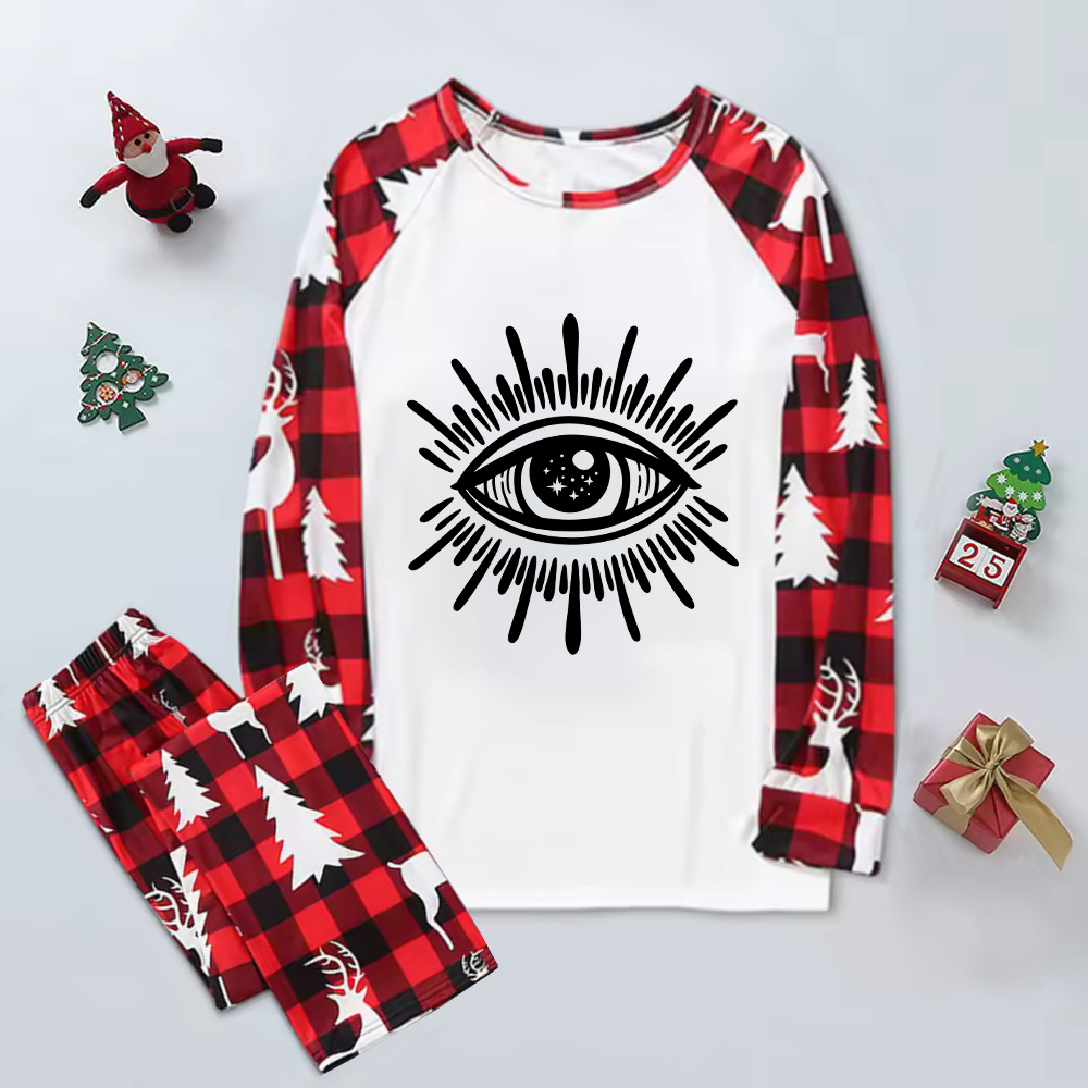 Purplehecate Evil Eye Elk Christmas Pajamas