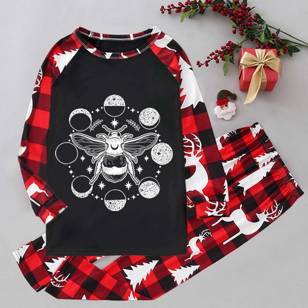 Purplehecate Moon Bee Elk Christmas Pajamas