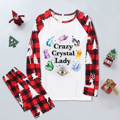 Purplehecate Crazy Crystal Lady Elk Christmas Pajamas