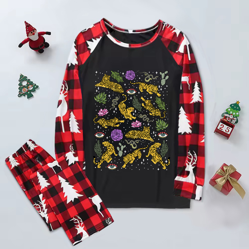 Purplehecate Desert Tiger Elk Christmas Pajamas