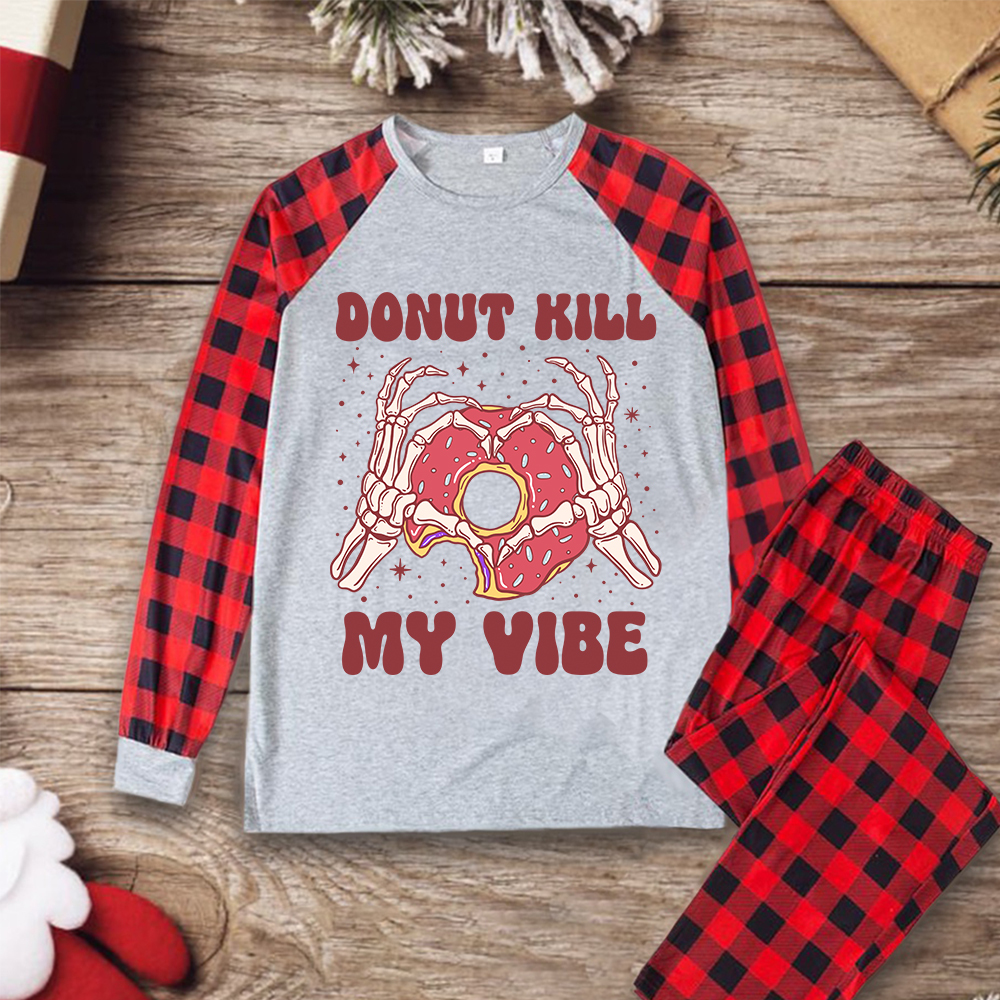 Purplehecate Donut Kill My Vibe Christmas Pajamas