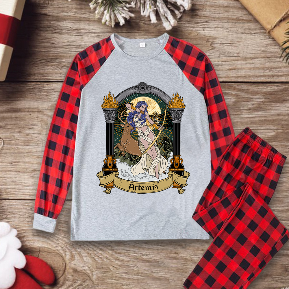 Purplehecate The Huntress Goddess Artemis Christmas Pajamas