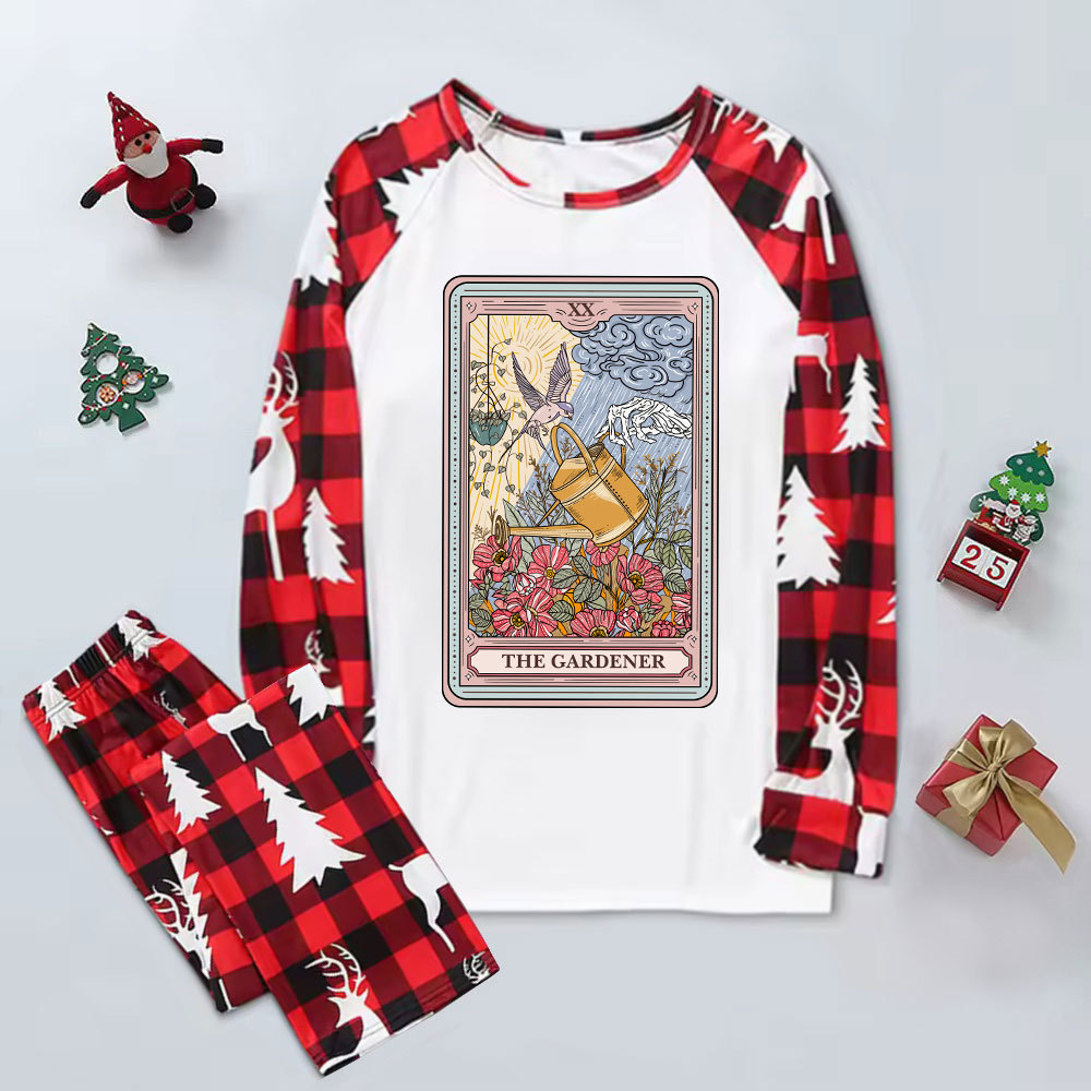 Purplehecate The Gardener Tarot Elk Christmas Pajamas