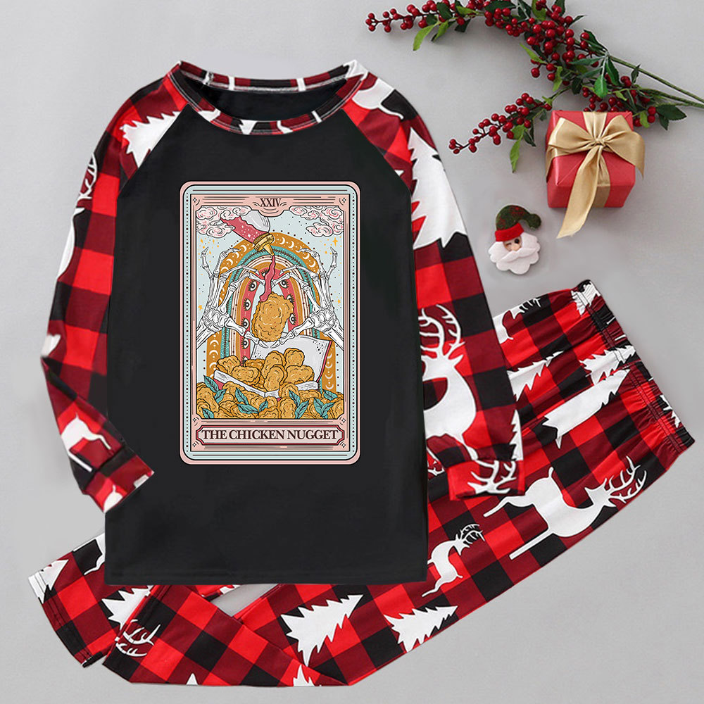Purplehecate The Chicken Nugget Tarot Elk Christmas Pajamas