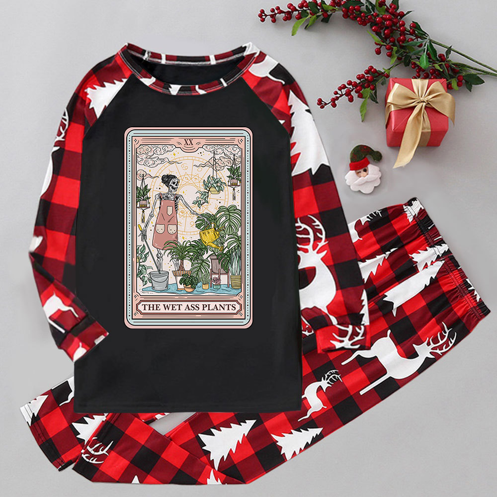 Purplehecate The Wet Ass Plants Tarot Elk Christmas Pajamas
