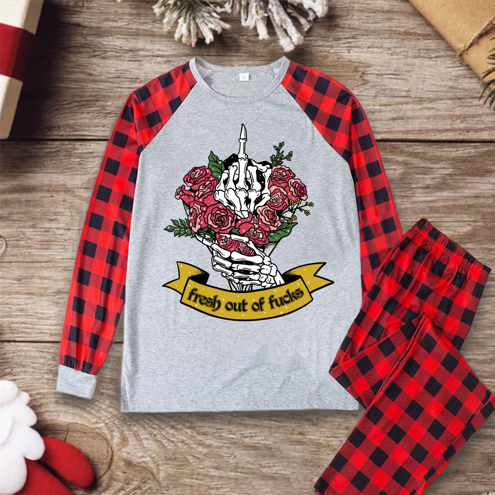 Purplehecate Fresh Out Of Fucks Christmas Pajamas