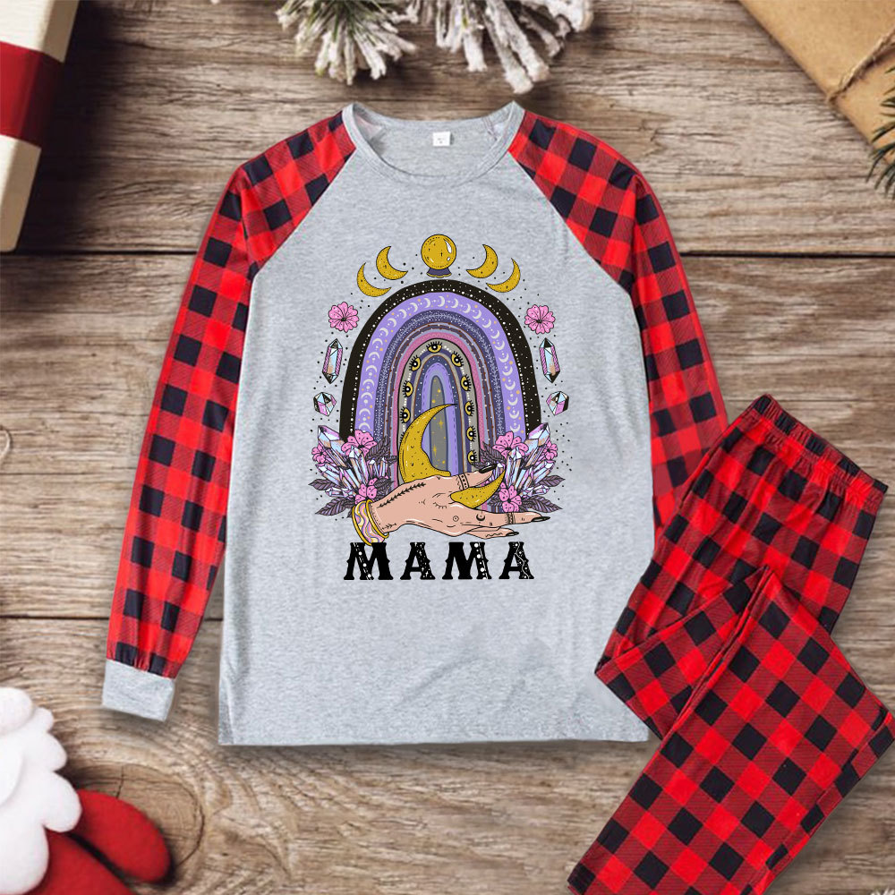 Purplehecate Gothic Mama Rainbow Christmas Pajamas