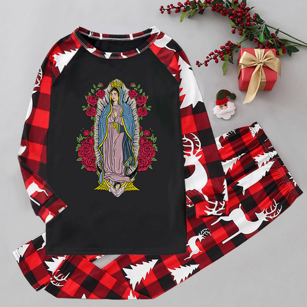Purplehecate Mother Mary Elk Christmas Pajamas