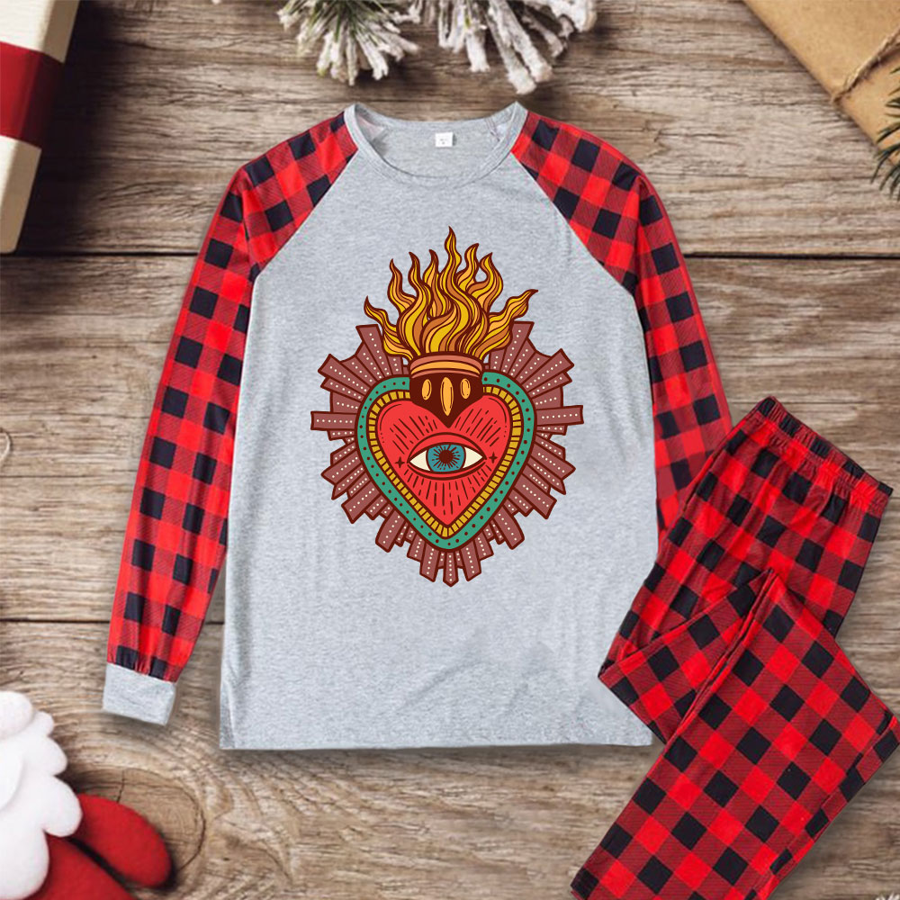 Purplehecate Sacred Heart Christmas Pajamas