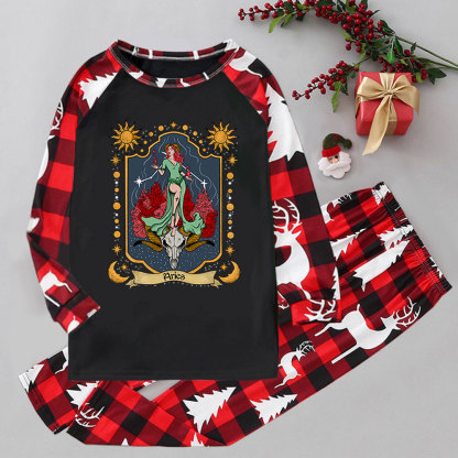 Purplehecate Aries Zodiac Elk Christmas Pajamas
