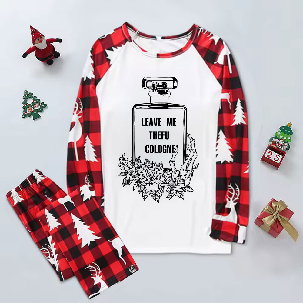 Purplehecate Leave Me The FU Cologne Elk Christmas Pajamas