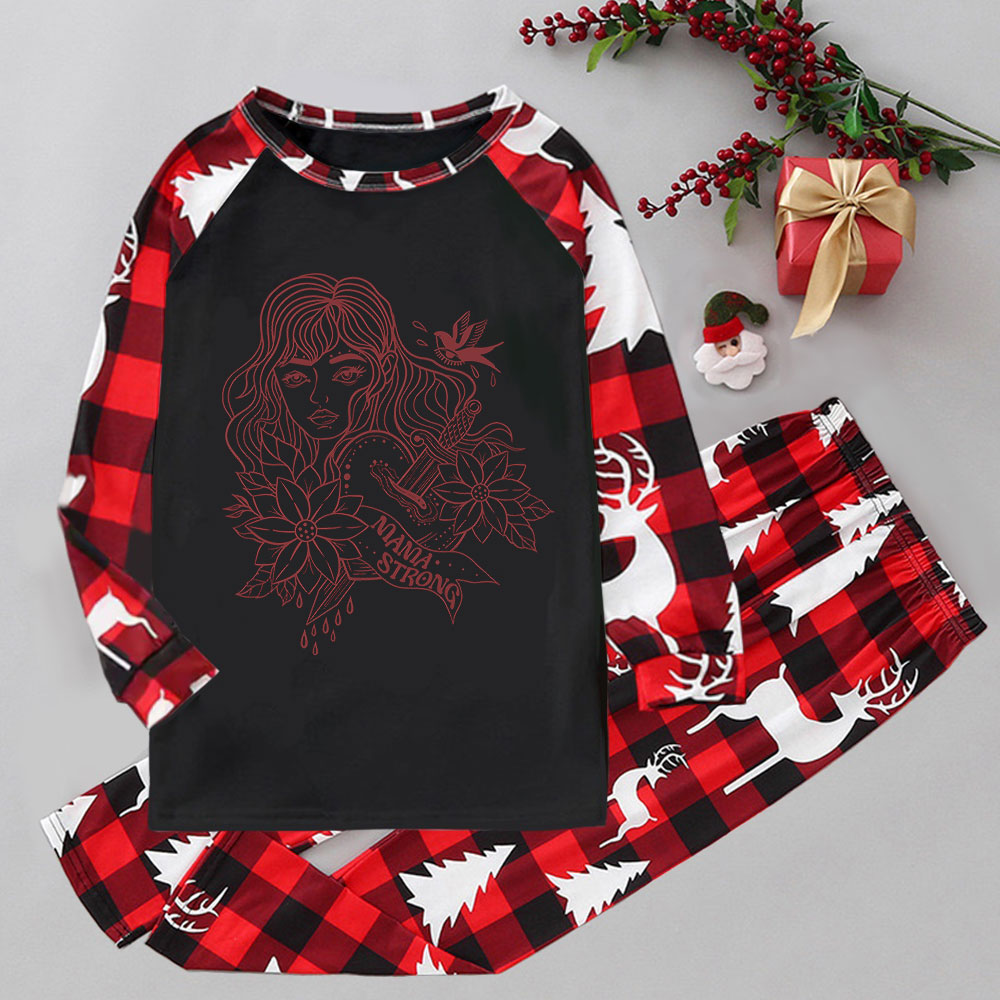 Purplehecate Mama Strong Elk Christmas Pajamas