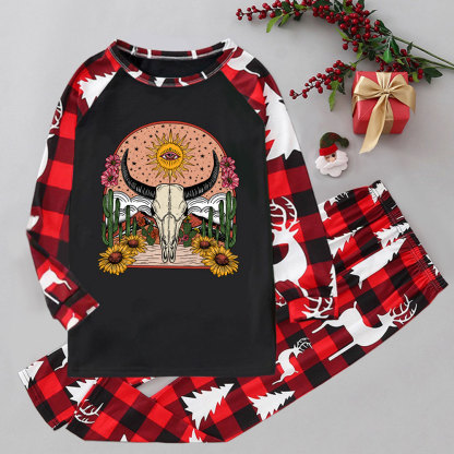 Purplehecate Desert Bloom Elk Christmas Pajamas