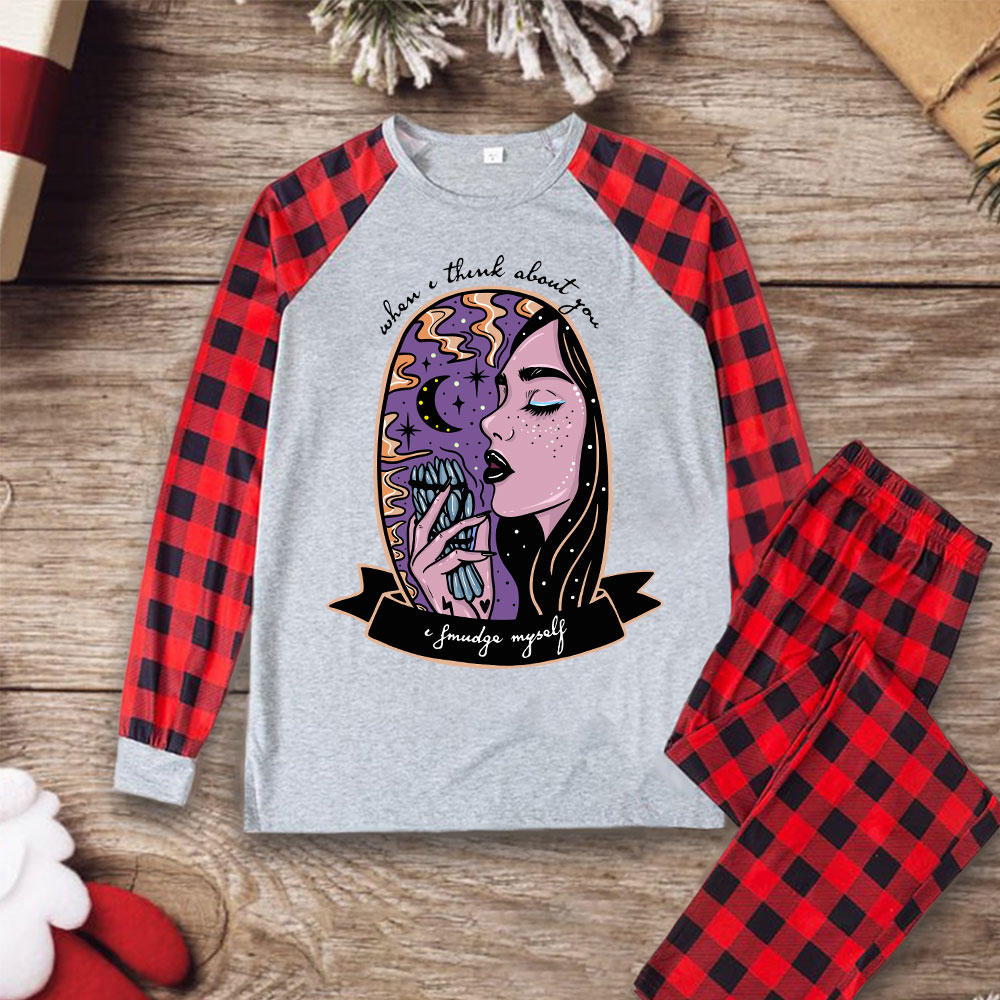 Purplehecate When I Think About You Christmas Pajamas